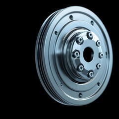 Obraz premium Mechanical clutch with torque specs, engineering design, 3D illustration