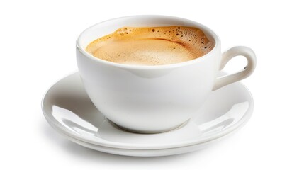 Obraz premium Cup of coffee, isolated on white background, full depth of field 