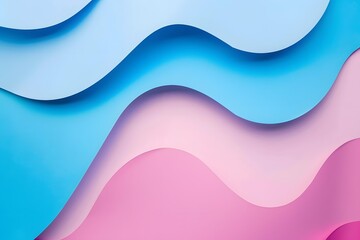 Obraz premium Abstract Wavy Blue and Pink Background