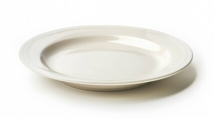 Empty plate, isolated on white background, clipping path, full depth of field. 