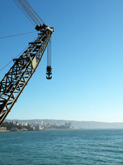 Fototapeta premium Iron crane of the Vergara Pier