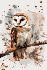 great horned owl in a tree