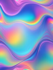 Obraz premium abstract hologram iridescent with rainbow texture for background
