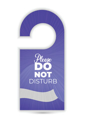 Door hanger flat design do not disturb sign design