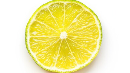 lime slice isolated on white background, selective focus 