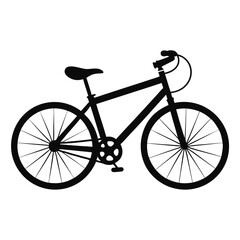 Bicycle logo silhouette vector illustration. Generative AI