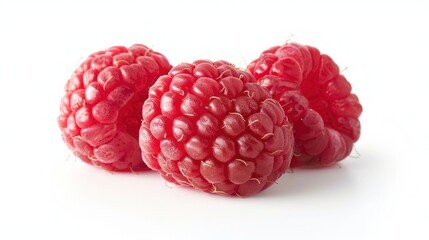 Raspberry isolated on white background, full depth of field 