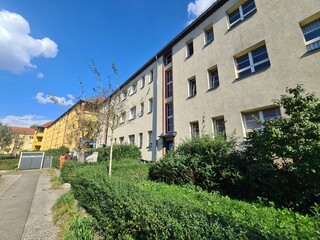 backyard with blue sky and sunlight in Berlin Treptow/Köpenick