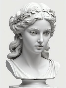 greek goddess aphrodite marble statue head bust isolat background