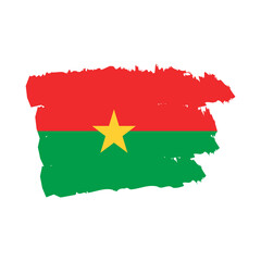 burkina faso map and flag
