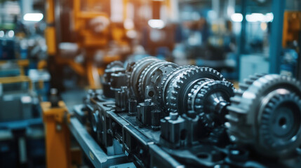 Fototapeta premium Export technology in Czech Republic: Automotive parts and machinery,