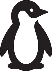 Penguin icon silhouette vector art illustration