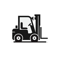 silhouette of a forklift, logo of a forklift
