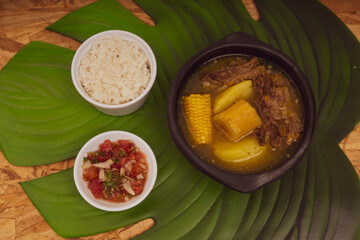 Sancocho soup typical Colombian food
