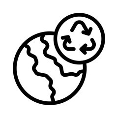 earth line icon