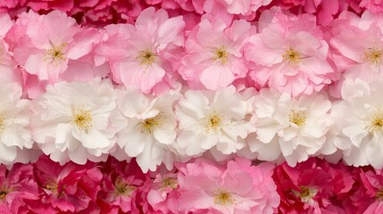 Fototapeta premium Delicate pink and white cherry blossoms create an elegant abstract seamless backdrop for invitations and events