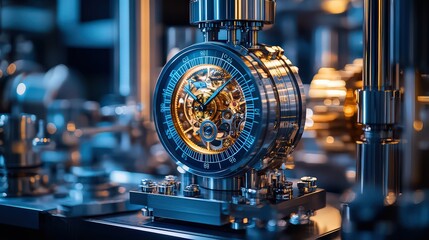 A highly accurate atomic clock that uses the vibrations of atoms to measure time with unparalleled precision, crucial for scientific research and global timekeeping.