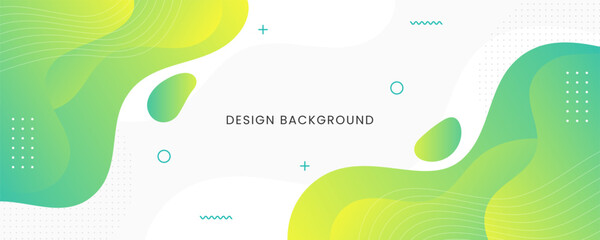 template banner with gradient color. design with liquid shape.