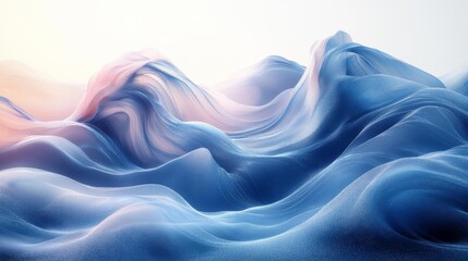 Fototapeta premium Abstract flowing fabric in soft pastel colors - generative ai