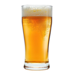 A glass of beer, transparent or white background