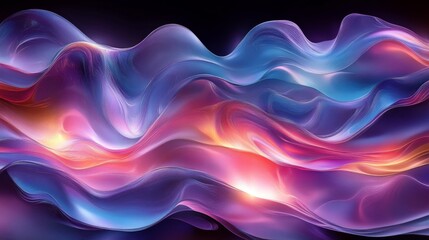 Fototapeta premium Abstract colorful wave - generative ai