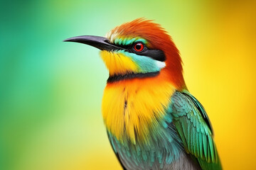 Obraz premium beautiful vertical closeup shot of a colorful bee-eater