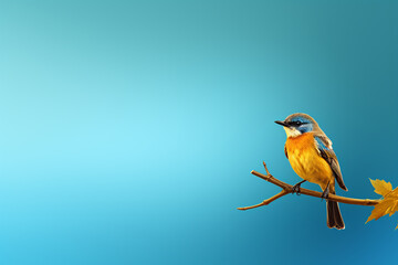 Fototapeta premium bebird that is sitting on a branch copy space