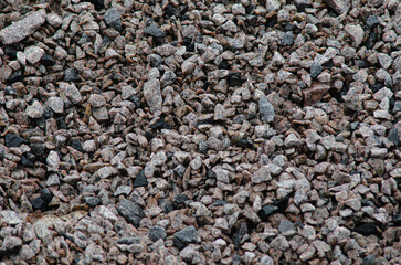 The textupa of crushed gray stones