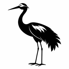Crane Black silhouette