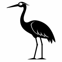 Crane Black silhouette
