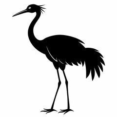 Crane Black silhouette
