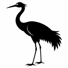 Fototapeta premium Crane Black silhouette