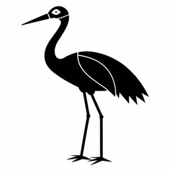 Crane Black silhouette