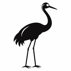 Crane Black silhouette