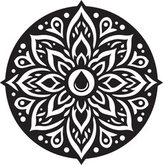 Mandala  Black and White Logo Vector – SVG Design.

This is a printable SVG design file. You can easily print on t-shirts, hoodies, mugs, bags, posters, walls, etc.
