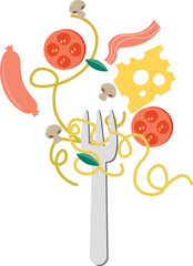 vector graphic of world food day good for world food day celebration. flat design. flyer design.flat illustration