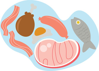 vector graphic of world food day good for world food day celebration. flat design. flyer design.flat illustration