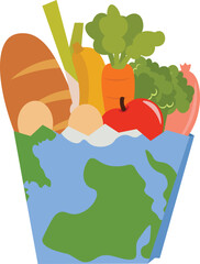 vector graphic of world food day good for world food day celebration. flat design. flyer design.flat illustration