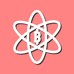 Bitcoin Science Vector Icon