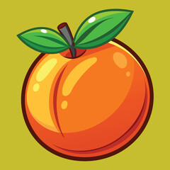 orange Fruit Cartoon Vector Icon Illustration