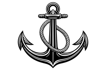 Anchor black and white design