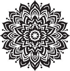 Mandala  Black and White Logo Vector – SVG Design.

This is a printable SVG design file. You can easily print on t-shirts, hoodies, mugs, bags, posters, walls, etc.
