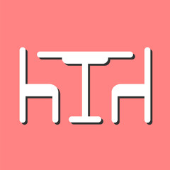 Lunch Table Vector Icon