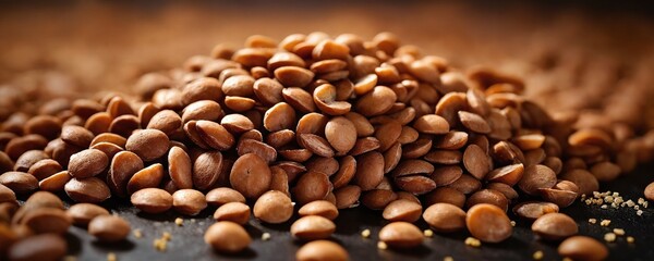 A close-up view of healthy dog food kibble 