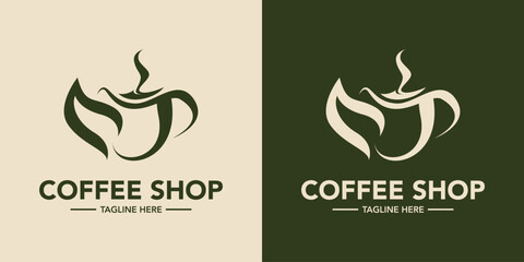 Coffee shop minimalist logo design