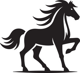 Horse icon silhouette vector art illustration