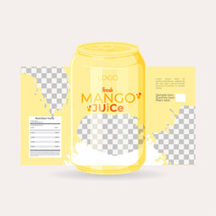 Refreshing soft drink metal can design in 3d illustration


