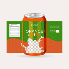 Refreshing soft drink metal can design in 3d illustration


