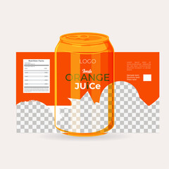 Refreshing soft drink metal can design in 3d illustration


