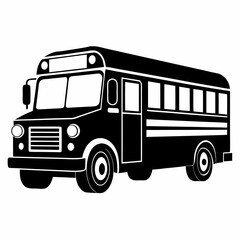 School bus Black silhouette